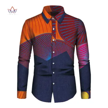 Nouă Bărbați din Africa de Imprimare Haine Bogat Bazin Dashiki Maneca Lunga T-shirt Tradiționale 2020 Stil de Moda pentru Adulți Bluza Haine N1032