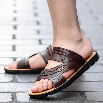 Nouă Bărbați Sandale Slip Pe Moda Pantofi Casual Barbati tv cu Non-alunecare de Papuci Roman de Vara, Sandale de Plajă Sandalias Hombre