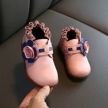 Nouă Copii Pantofi Fete Sport Cizme Antialunecare Fund Moale Pentru Copii Pantofi Pentru Copii Adidas Flori Casual Plus Catifea Moale, Cald, Plat Pantofi