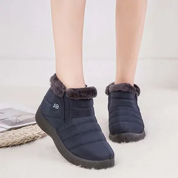 Nouă Femei Indesata Cizme Țină de Cald Iarna cizme cu platforma femei pantofi Impermeabil de Iarna Pantofi de sex Feminin, Plus Dimensiune Botas Mujer