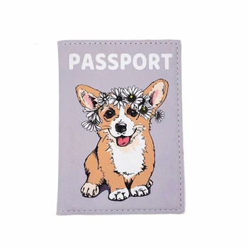 Nouă Femei Pașaport Acoperi Noile Desene animate Drăguț Câine Portofel Pașaport de Călătorie Accesorii ID-ul de Card de Credit Geanta din Piele PU Deținător de Pașaport