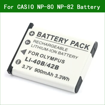 NP-80 NP-82 aparat de Fotografiat Digital Baterie pentru CASIO EX-G1 H5 H60 N1-N10 N20 Z1 Z2 Z27 Z28 Z33 Z35 Z37 Z42 Z88 Z270 Z280