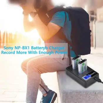 NP-BX1 Nou de Înlocuire a Bateriei (3-Pack) și Dual USB Încărcător Set pentru Sony NP-BX1 NP BX1 și Sony Cyber-Shot DSC-RX100,DSC-RX10
