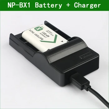 NP-BX1 NP BX1 NPBX1 aparat de Fotografiat Digital Baterie + Incarcator pentru Sony DSC-HX400 HX50 HX60 HX80 HX90 HX99 HX400V HX50V H400 HX300 HX350