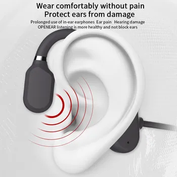 Nu In-Ear Cască Conducție Osoasă Căști Bluetooth 5.0 Wireless IPX6 Impermeabil Sport Căști Ușoare Cârlig Ureche