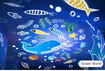 Ocean Cerul Înstelat Rotativ Proiector Lumina de Noapte 6 Modele de LED-uri Laser Lumini de Noapte Difuzor Bluetooth Cadou pentru Copii Copii