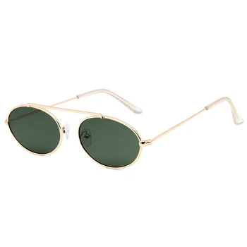 OEC CPO Moda Barbati Oval ochelari de Soare Femei Stil Vintage Metalică Rotundă Cadru Transparent de Lentile de Ochelari de Soare UV400 Ochelari Gafas O163