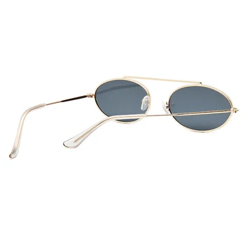 OEC CPO Moda Barbati Oval ochelari de Soare Femei Stil Vintage Metalică Rotundă Cadru Transparent de Lentile de Ochelari de Soare UV400 Ochelari Gafas O163