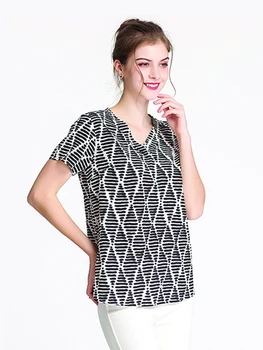 OLOMM 69M431 de Vară 2020 noile Tricouri maneca Scurta de Mari dimensiuni Femei T-shirt Pierde Elasticitatea v-neck coat BSY20017