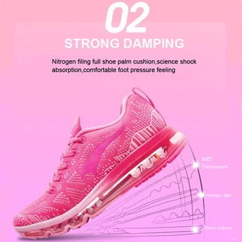 ONEMIX Femei Usoare Pernă de Aer Sport Pantofi de Funcționare Road Pantofi sport Femei Respirabil Ochiurilor zapatos de mujer