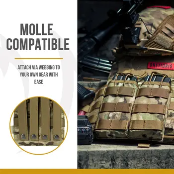 OneTigris Tactice MOLLE Dublu Open Top Mag Pouch M4/M16 Revista Husă Militare Airsoft Paintball Echipament