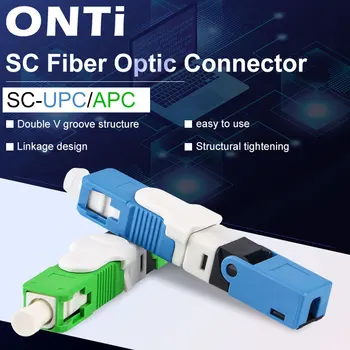 ONTi Transport Gratuit FTTH ESC250D SC APC și SC UPC Single-Mode Fibra Optică Conector Rapid FTTH SM Optic Conector Rapid