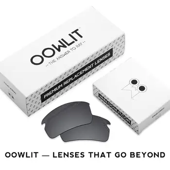 OOWLIT Polarizat Lentile de Înlocuire de Negru Gri Inchis pentru Oakley Flak Jacket XLJ ochelari de Soare