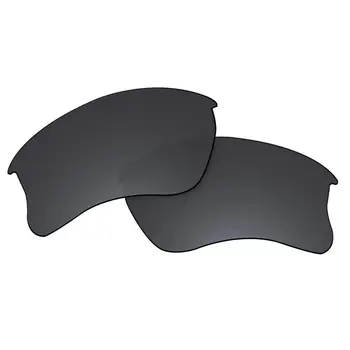 OOWLIT Polarizat Lentile de Înlocuire de Negru Gri Inchis pentru Oakley Flak Jacket XLJ ochelari de Soare