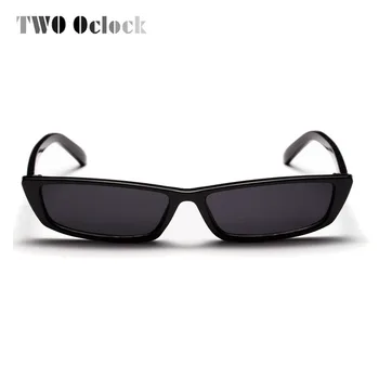 Ora DOUĂ ' 90 ochelari de Soare Femei de Moda de Epocă Mic Cadru Dreptunghiular Ochi de Pisica Negru Ochelari de Soare UV400 ochelarii Oculo 81345