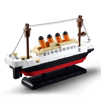 Orașul Filmul Titanic Navă de Croazieră cu Barca Model 3D Blocuri Creator Expert Vapor Jucării Educative Pentru Copii Colectia