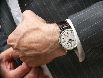 ORIENT Bambino Clasic ceas automatic FAC00005W curea din piele automată bărbați ceas cadran alb din piele trupa