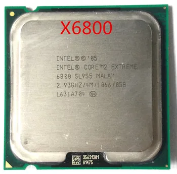Original intel Core 2 X6800 x6800 CPU/LGA775/ConroeXE/FSB1066MHz/B2/HH80557PH0774M/2.93 GHz/4MB L2/75W TDP