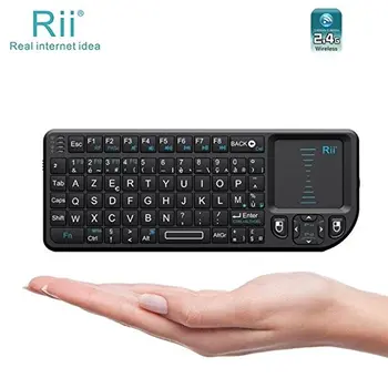 Original Rii Mini X1 franceză(Azerty) Mini 2.4 GHz Wireless Keyboard Mouse-ul de Aer cu TouchPad-ul pentru Android TV Box/Mini PC/Laptop