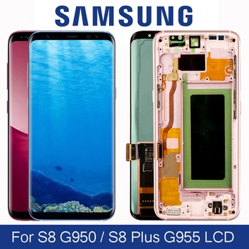 Original Super AMOLED Display Pentru Samsung S8 G950F G950U S8 Plus G955 G955F LCD Touch Ecran Digitizor de Asamblare Cu Cadru