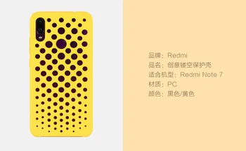 Original Xiaomi Redmi Nota 7 Caz Mată Scut PC-ul de Lux Mat Coajă Tare Telefonul Caz Acoperire pentru Xiaomi Redmi Nota 7 gaura gol