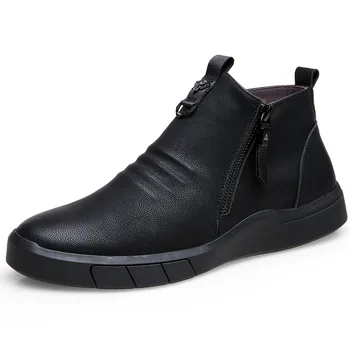 Pantofi pentru bărbați de Iarnă Chelsea Cizme din Piele Garnitură de Lână de Iarnă Ține de cald în aer liber Glezna Cizme Cizme de Zapada Încălțăminte