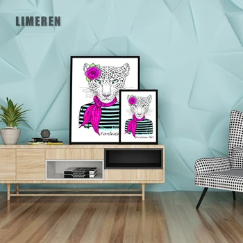 Panza Pictura Arta de Perete Imagine printuri de Desene animate pline de culoare Leopard Fara Rama Decor Acasă Poster de Perete Decor Pentru Camera de zi L046