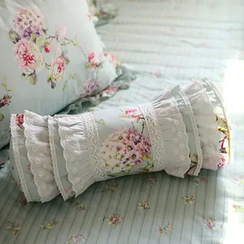 Pastorală de imprimare bomboane perne decor acasă zburli strat de dantelă decorative princess perne elegante, lenjerie de pat perna de pe canapea acoperi