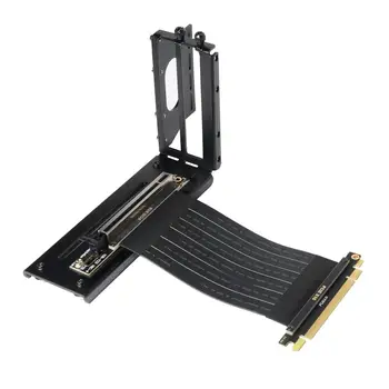 PCIe Riser Cablu, 3.0 x16 PCI Express Riser Extender, Flexibil, de Mare Viteză de 90 de Grade PUG Coloană de Cablu pentru placa Grafica Verticale