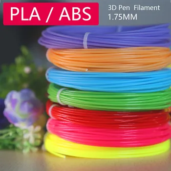 Pen 3d cu filament de 1.75 mm 20colors culori Strălucitoare filament abs / pla Naturale de degradare filament rapid de transport maritim în 24 de ore