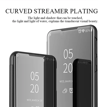 Pentru Huawei P Inteligente 2020 Caz Acoperire Kickstand Oglindă Clară Vedere la Șocuri Carte de Telefon Mobil Caz Flip pentru Huawei P Inteligente 2020