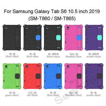 Pentru Samsung Galaxy Tab S6 10.5 inch 2019 SM-T860 SM-T865 Caz EVA Copiii în Siguranță la Șocuri Umăr Curea de Mână Stand husa pentru Tableta