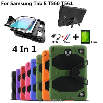 Pentru Samsung Tab E 9.6 Caz rezistent la Socuri Greu Militare Grele Silicon Robust Acoperire pentru Samsung Galaxy Tab E 9.6
