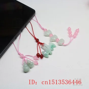 Personalizare Naturale de Smarald Chinezesc Porc Tărtăcuță DIY Telefon Lanț Cheie Inel Moda Bijuterii Accesorii de Mână-Sculptate Femeie Amuleta