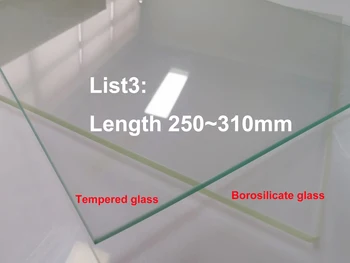 Piața de Imprimante 3D de Sticlă Borosilicată Placa pentru Tevo / CTC / ANET / Monoprice / Creality Căldură Pat ( Lista 3: 250 ~ 310mm )