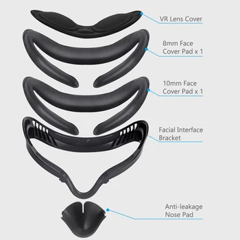Piele PU moale Masca de Ochi Acoperi de Lumina pentru Ochi Blocarea Capacului Pad Pentru Oculus Quest 2 VR Ochelari de Protecție Mat Cu VR Lens Cover