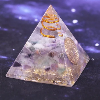 Piramida Joasa Naturale Fluorit Energie Pomul Vieții Converter Vă Ajută Cariera Rășină Decorative Ambarcațiuni Care Schimbă Magnetic