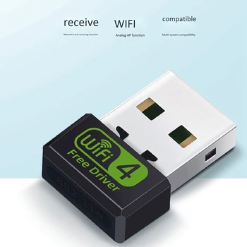 Placa de Retea Wireless, 150M 2.4 G Drive-Free USB placa de Retea Wireless, Receptor Wireless WiFi
