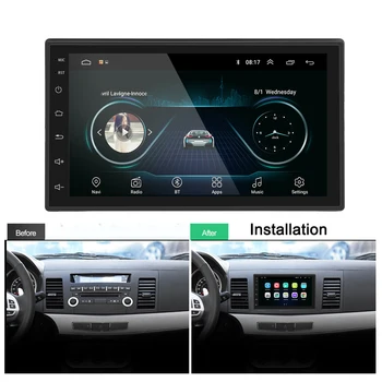 Podofo Android Auto 2Din radio Multimedia Player Video автомагнитола Universal auto Stereo магнитола 2 din GPS, WIFI, Bluetooth, USB