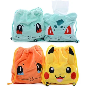 Pokemon Pikachu Charmander Squirtle Bulbasaur de pluș umplute papusa cordon buzunar de depozitare diverse geanta poseta de monede peripheraltoy