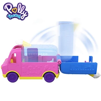 Polly Pocket de Brand Nou Arrical Copil Jucarii figurine Amuzante Autobuz Pollyville Petrecere Limuzina GGC39 Două Stilul Masina Jucării Pentru Cadou