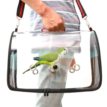 Portabil Clar Colivie Ușor PVC Respirabil Pasăre Papagali Cușcă Aerisit Geantă de Călătorie Ușor de Curățare Aprovizionare pentru animale de Companie