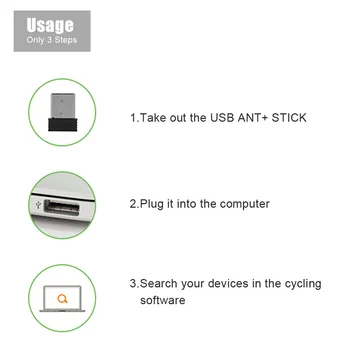 Portabil Senzorului de Viteză Adaptor de Biciclete Suport ANT+USB Ciclism Receptor fără Fir pentru Garmin pentru Zwift pentru Wahoo Bkool bicicleta 30