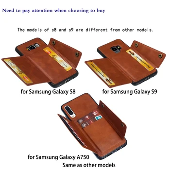Portofel carte A10 A50 Caz de Telefon pentru Samsung Galaxy S10 S9 S8 Nota 10 9 Plus S10e A20S A20 A30 A40 A70 M10 M20 M30 A90 5G Acoperi
