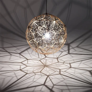 Postmodern Etch Pandantiv Lumini de Artă Diamond Ball galvanizate din Oțel Inoxidabil, Sufragerie, Dormitor Desktop Lămpi Suspendate de Prindere