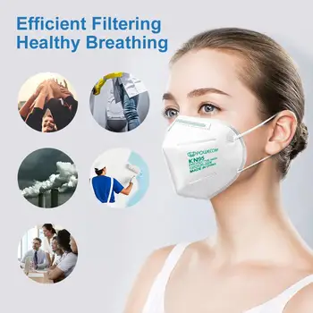 POWECOM 30buc FFP2 Masca de Fata KN95 Mască de Siguranță De 95% de Filtrare Certificate Gura Masca Respirabil Igienic Gura Inabusi aparat de Respirat