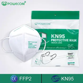 POWECOM 30buc FFP2 Masca de Fata KN95 Mască de Siguranță De 95% de Filtrare Certificate Gura Masca Respirabil Igienic Gura Inabusi aparat de Respirat