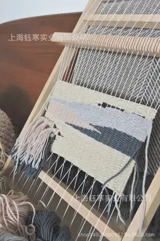 Prețul de fabrică lemn tapiserie mașină de țesut de Mână-a făcut războaie de țesut DIY cadru pătrat mașină de tricotat cu suprafață Netedă Beechwooden
