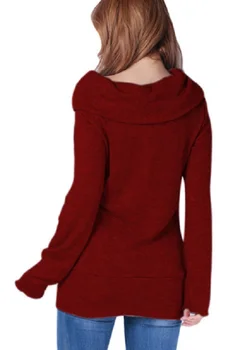 Primavara toamna iarna trage maneca lunga lână jumper de sex feminin culoare solidă gramada guler gros tricotate pulover pulover de mărimea 6 6 culoare