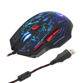 Profesionale 7 Butoane 5500DPI USB Optic cu Fir Mouse de Gaming Mice Zgomot Redus Desktop Divertisment Birou Laptop Tastele Tăcut